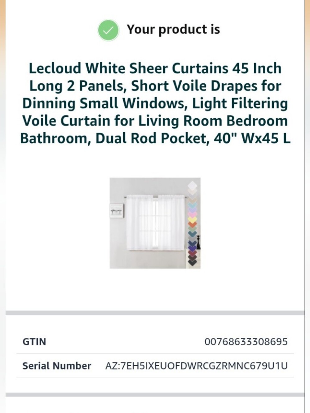 White Sheer Voile Curtain Panels - Set of 2